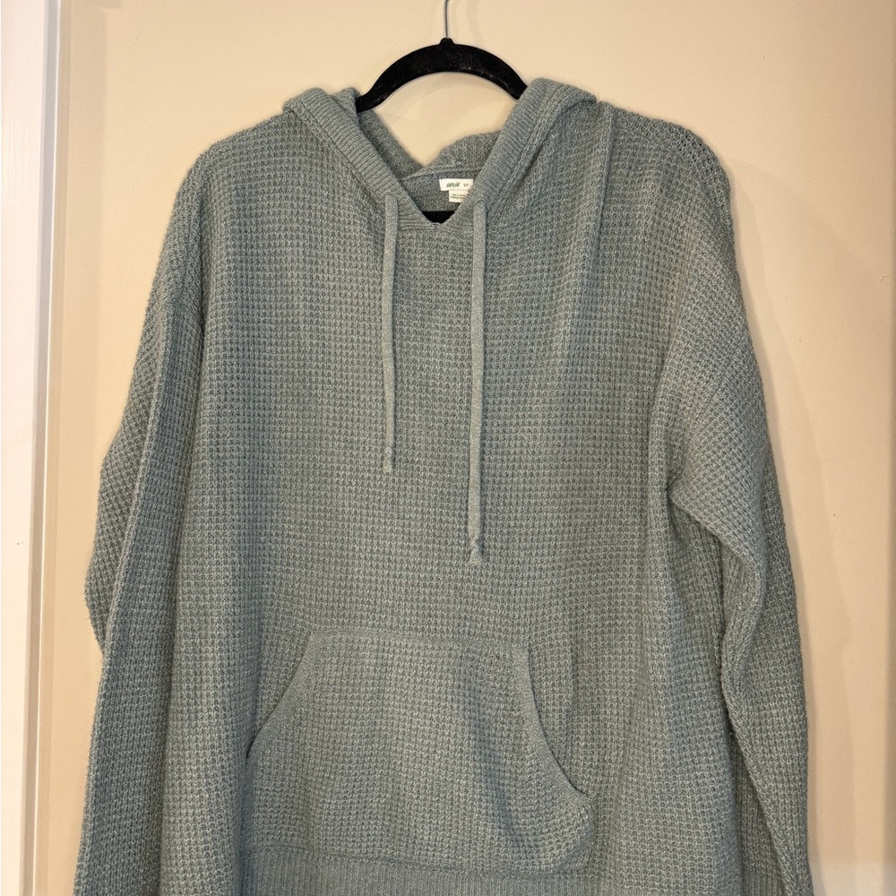Aerie Soft Blue Waffle Hoodie